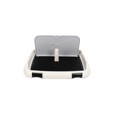 TRAY TOILET WITH POLE & WALL FOR MALE DOGS