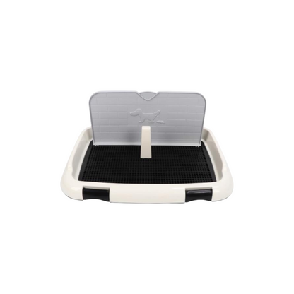 TRAY TOILET WITH POLE & WALL FOR MALE DOGS