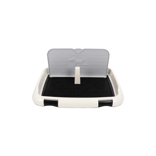 TRAY TOILET WITH POLE & WALL FOR MALE DOGS
