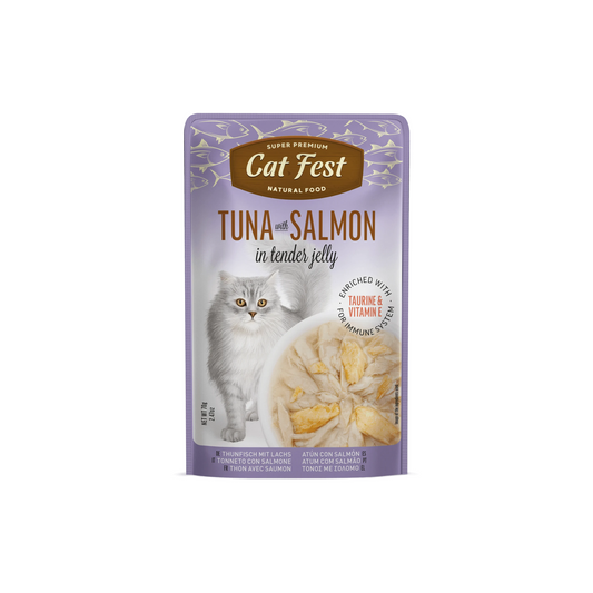 TUNA WITH SALMON IN TENDER JELLY 70G