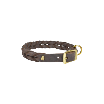 TWIN BRAIDED LEATHER REINFORCED COLLAR