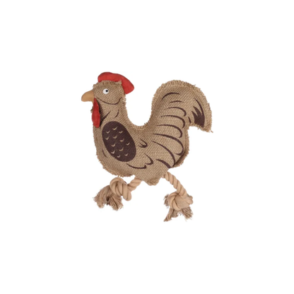 DOG TOY NADA ROOSTER WITH ROPE