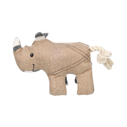 DOG TOY WIGRI RHINOCEROS WITH ROPE