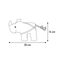 DOG TOY WIGRI RHINOCEROS WITH ROPE