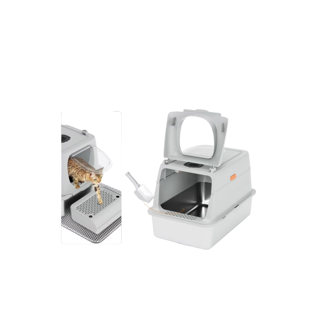 XLARGE STAINLESS STEEL CAT LITTER BOX