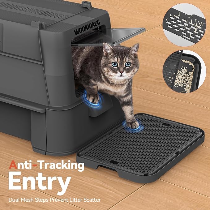 XLARGE CAT LITTER WITH STAINLESS STEEL DRAWER