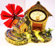 DECOR CERAMIC HOUSE WITH MILL  AND THEMOMETER