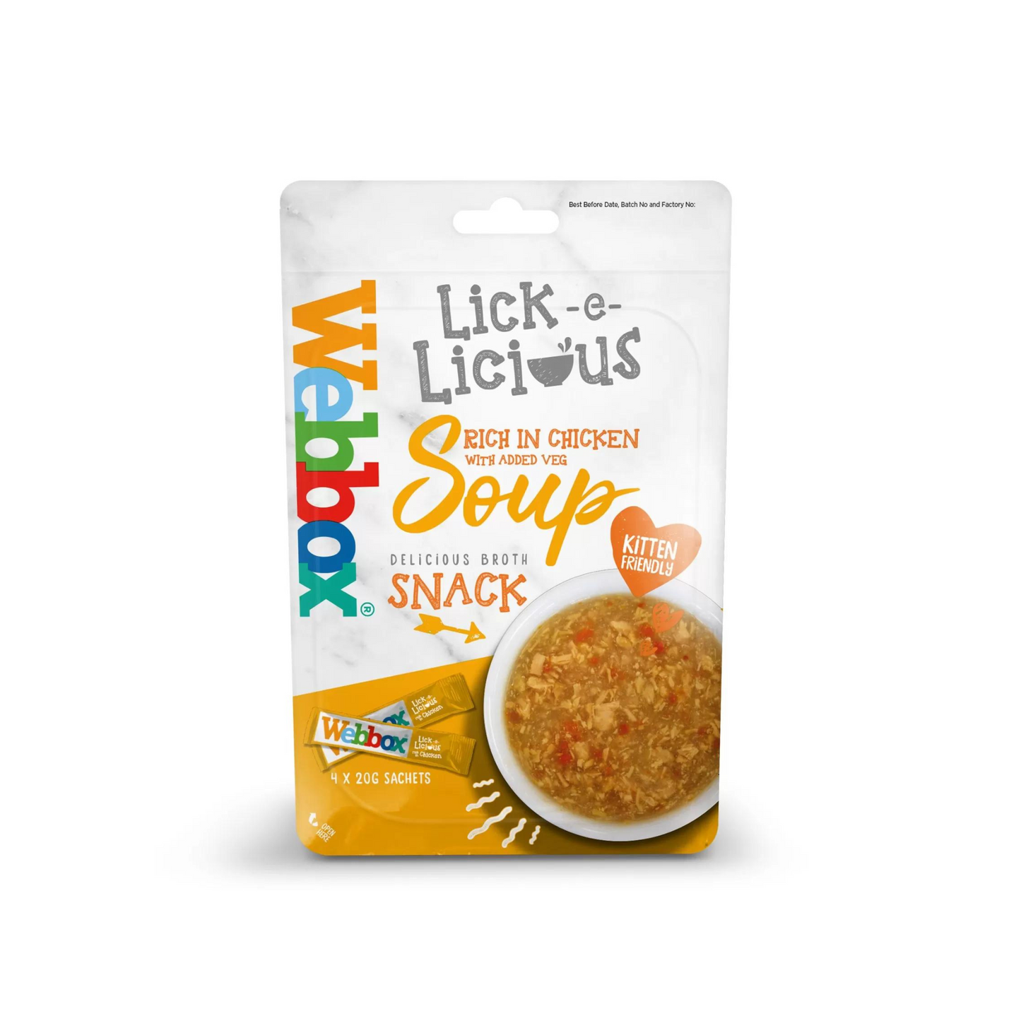 WEBBOX LICK-E-LICIOUS CHICKEN CAT TREATS 4x20G