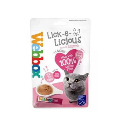 WEBBOX LICY-E-LICIOUS ЛОМАТ ДЛЯ КОШЕК С ЛОСОСЕМ 4x20G