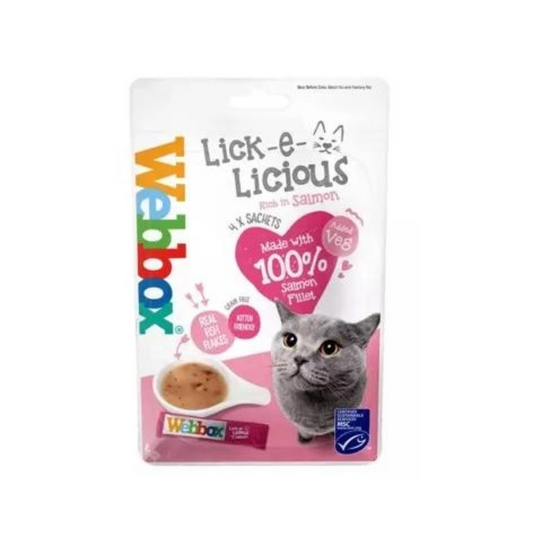 WEBBOX LICK-E-LICIOUS SALMON CAT TREATS 4x20G