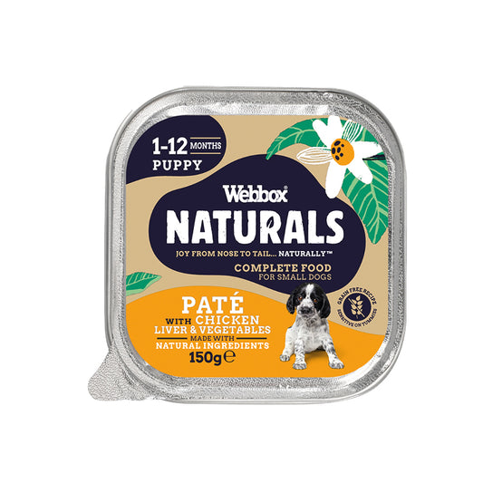 WEBBOX PUPPY PATE WITH CHICKEN, LIVER & VEGETABLES 150G
