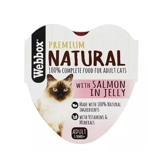 WBX NATURAL CAT HEART SALMON IN JELLY 85G