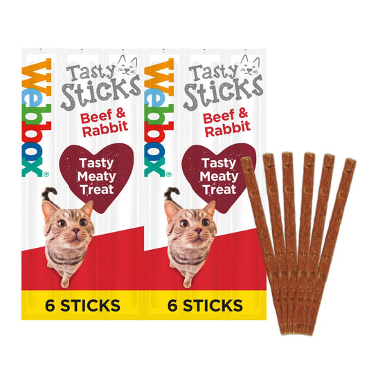 6 x CAT STICKS BEEF & RABBIT 30G