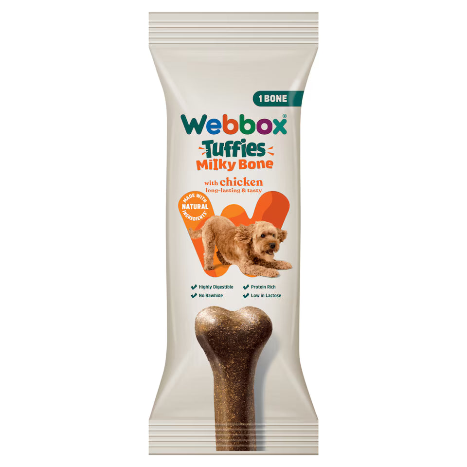 WEBBOX TUFFIES MILKY BONE 90G