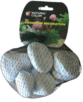 NATURAL SHINY WHITE GRAVEL  2-3cm / NET 500g
