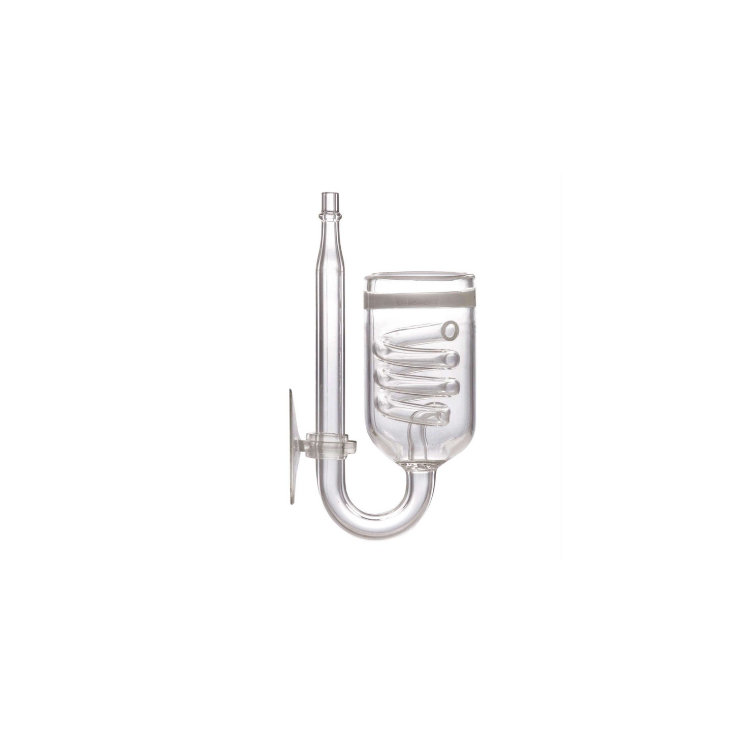 GLASS CO2 DIFFUSER FOR PLANTED AQUARIUM WITH SPIRAL PIPE