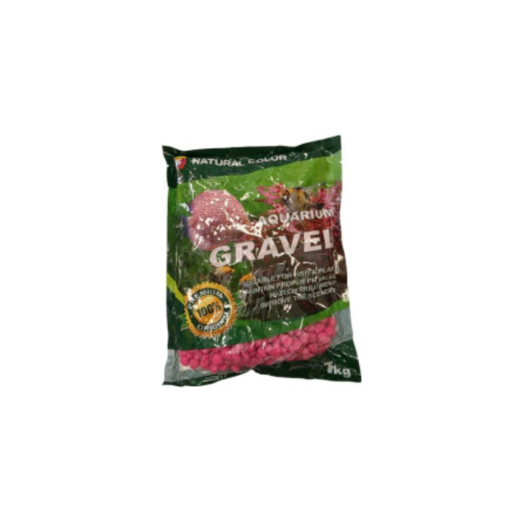 PINK AQUARIUM GRAVEL 5-8mm - 1KG
