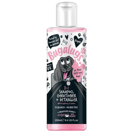 3 IN 1 RASPBERRY & LEMON SHAMPOO, CONDITIONER + DETANGLER