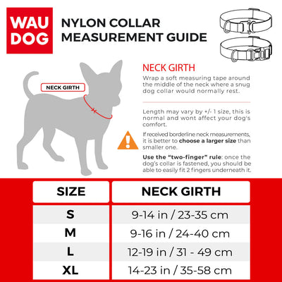 WAUDOG NYLON DOG COLLAR