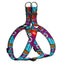 WAUDOG NYLON DOG HARNESS WITH QR PASSPORT SUMMER BLUE DESIGN