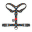 WAUDOG NYLON DOG H-HARNESS WITH QR-PASSPORT, ORANGES DESIGN, PLASTIC FASTEX