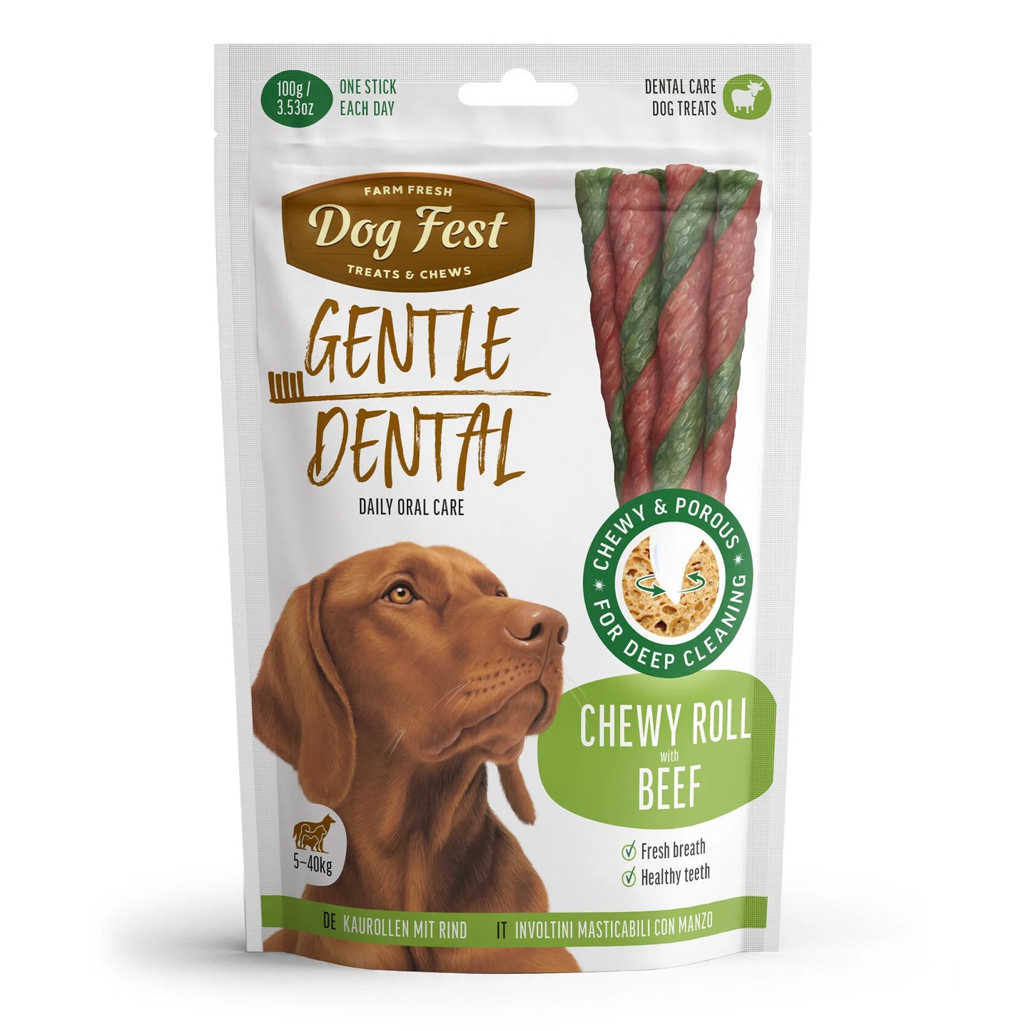 DENTAL CHEWY ROLL FOR DOGS 100G