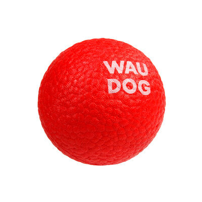 WAUDOG FUN RED BALL DOG TOY THERMOPLASTIC
