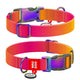 WAUDOG NYLON DOG COLLAR WITH QR-PASSPORT GRADIENT ORANGE
