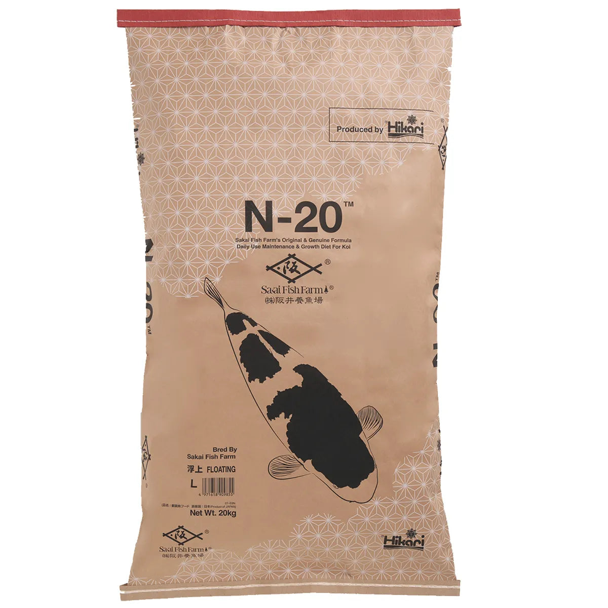 HIKARI N-20 LARGE - PREMIUM SAKAI FARM KOI 20KG