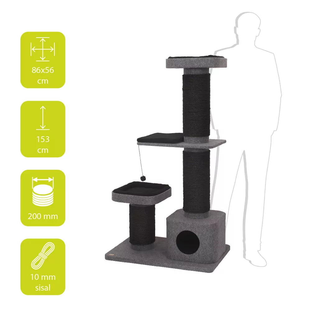 KRABPAAL – COMFORT PYRITE GRIJS CAT SCRATCHING TREE