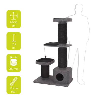 KRABPAAL – COMFORT PYRITE GRIJS CAT SCRATCHING TREE