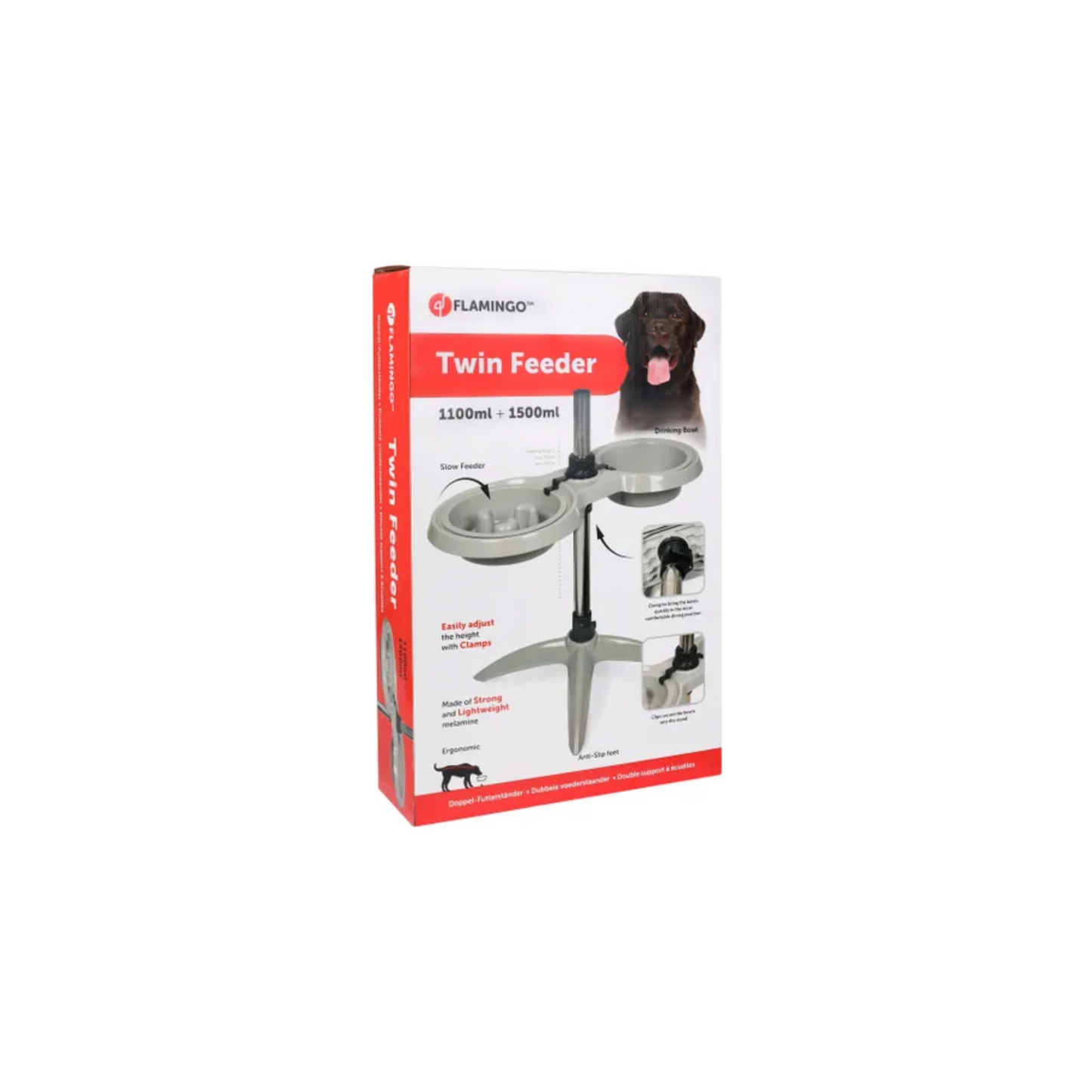 FEEDING AND DRINKING BOWL DUO DINNER STAND SUVI