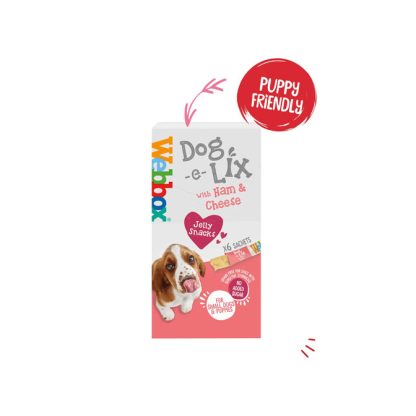 WEBBOX DOG-E-LIX JELLY  HAM & CHEESE 90g