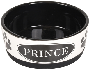 BOWL DOG KENZO CERAMIC NO-SLIP BLACK/WHITE