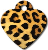 TAG HEART SM LEOPARD