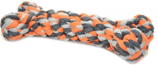 DOG TUG TOY KNOTTED BONE ОРАНЖЕВЫЙ
