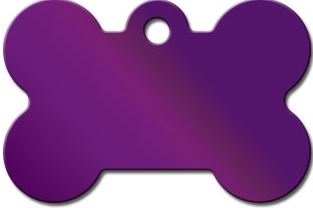 TAG BONE LARGE BRIGHT PURPLE ANORIZED