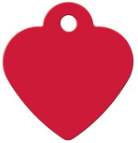 TAG HEART SM RED