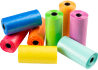 POO BAGS RAINBOW MULTICOLOUR  8xROLLS OF 15xBAGS
