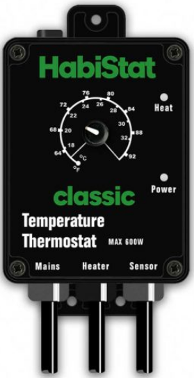 HABISTAT TEMPERATURE THERMOSTAT, BLACK, 600W