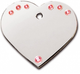 TAG HEART LRG PINK STONES