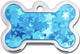 TAG BONE LARGE  BLUE-HOLOGRAM