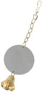 TOY FOR PARROT MIRROR ROUND+BELL XL