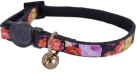 DESIGNER FLORAL PRINT CAT COLLAR