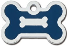 TAG BONE SM BLUE/SILVER