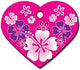 TAG HEART LRG FLOWERS