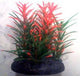 PLASTIC PLANT ORANGE & GREEN THIN LEAF