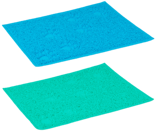 CAT LITTER TRAY MAT RECTAGLE GREEN/ BLUE