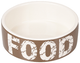 BOWL DOG KYRA CERAMIC TAUPE/WHITE