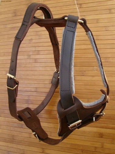 LEATHER DOG HARNESS